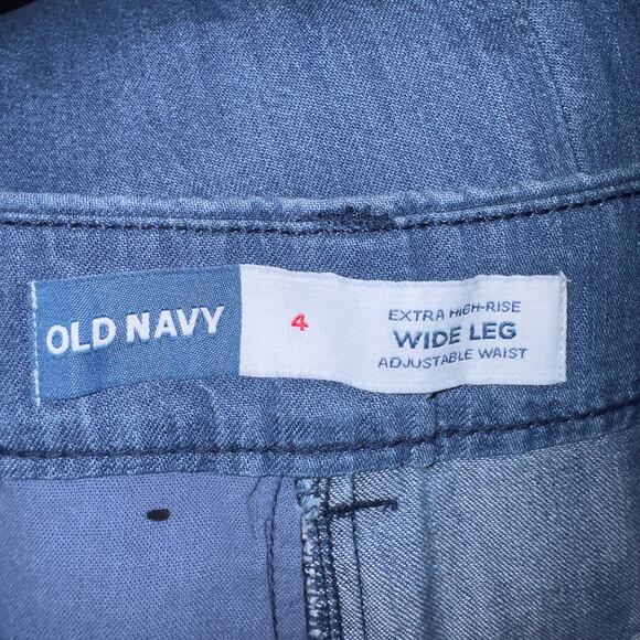 Old navy blue Extra High-Waisted Super Wide-Leg Trouser Pants women’s size 4 - Picture 6 of 7